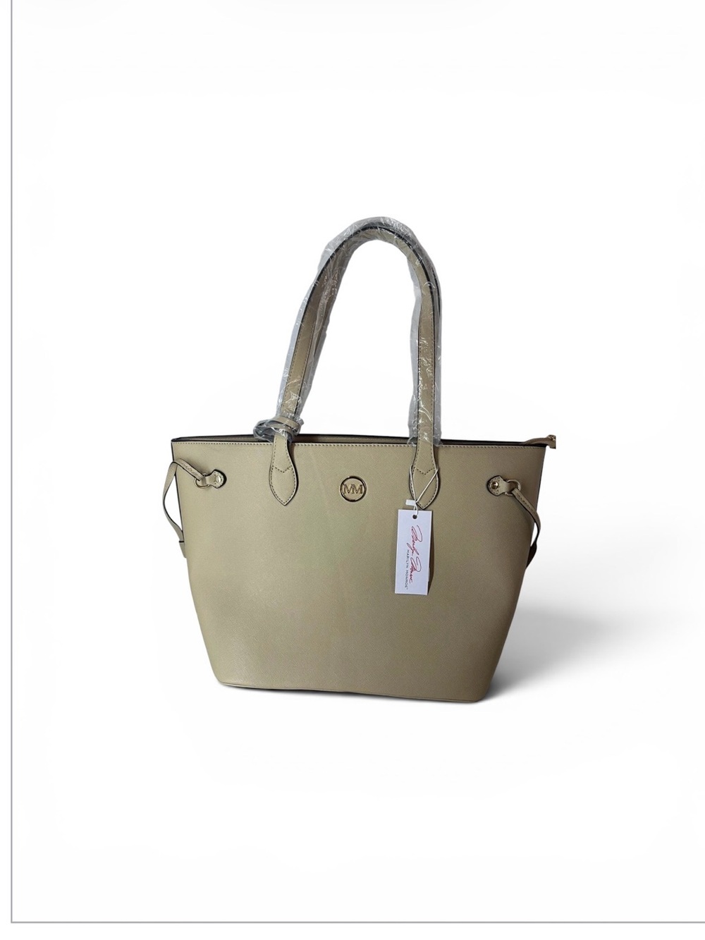 Marilyn Monroe Beige Tote Bag with Gold Accent